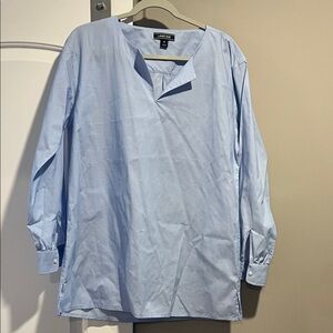 Lands' End Light Blue Casual Button Down Shirt